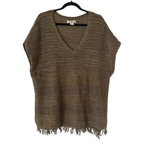 Bob Timberlake Women’s XL Olive Green Knit Cap Sleeve Sweater